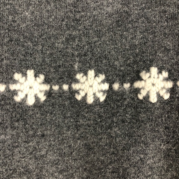 Columbia Grey & Green Snowflake Wool Sweater XL - Picture 4 of 10